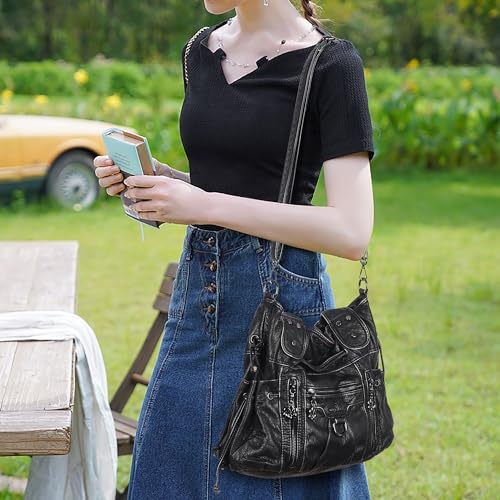 Image of Angel Kiss Hobo Bags for Women Fashion Shoulder Bag Ladies Purses and Handbags Roomy Tote Bags Purse with Crossbody Strap