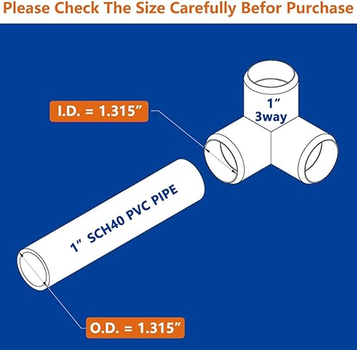 Miniatura 23 de Accesorios de PVC de 1 pulgada de cruz de 4 vías (paquete de 4) grado para muebles, conector de codo, resistente para muebles de bricolaje, marcos