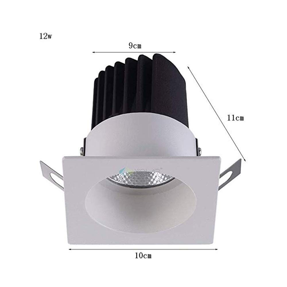 Panel de luz LED empotrable, Paquete de 1, lámpara Plana Cuadrada, luz de Techo empotrada ultrabrillante, Kit de luminaria de Techo, luz cálida de 3000 K, luz Blanca de 6000 K con Controlador LED