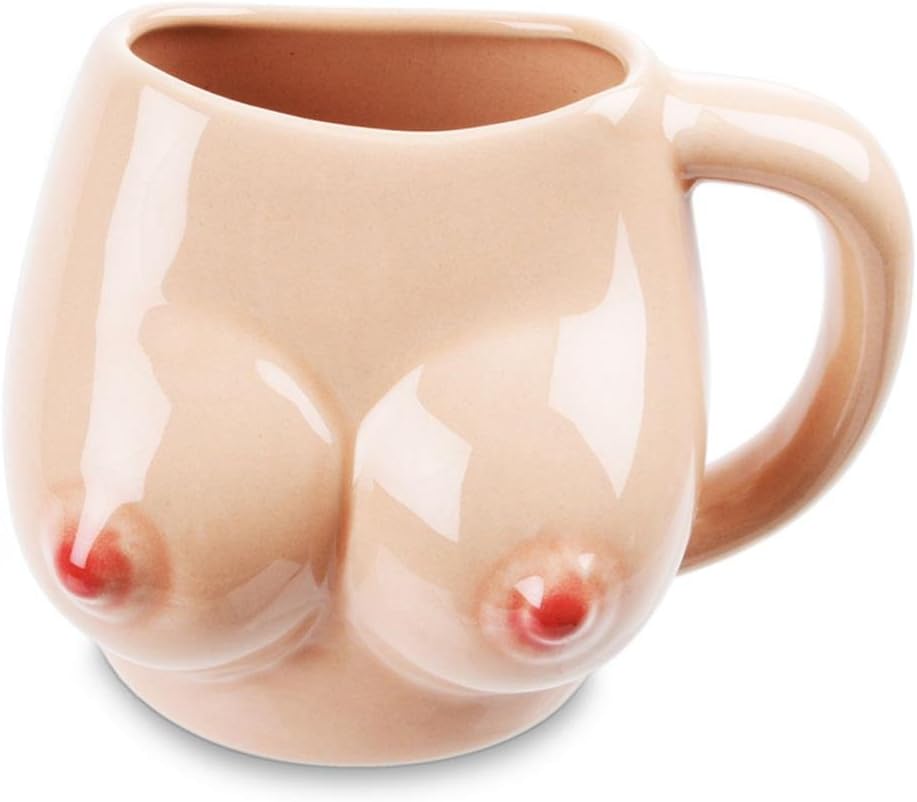 Breast Mug Christmas Xmas Holiday Stocking Filler Secret Santa Novelty Present