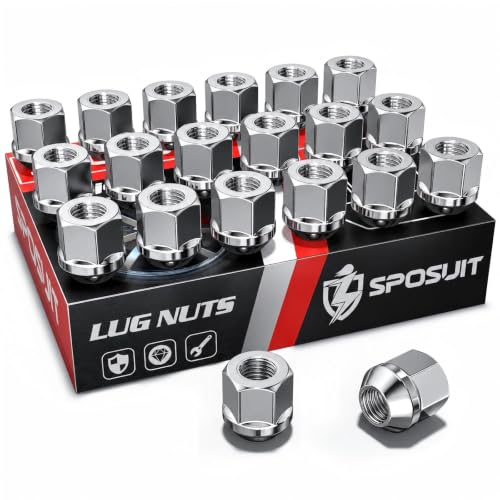 Image of Sposuit 20 Pcs M12x1.5 Open End Lug Nuts - Replacement for Chevrolet | Compatible with 2010-2019 Chevrolet Cruze, 2005-2009 /2018-2024 Equinox, 1997-2012 /2016-2024 Malibu, 2013-2024 Trax