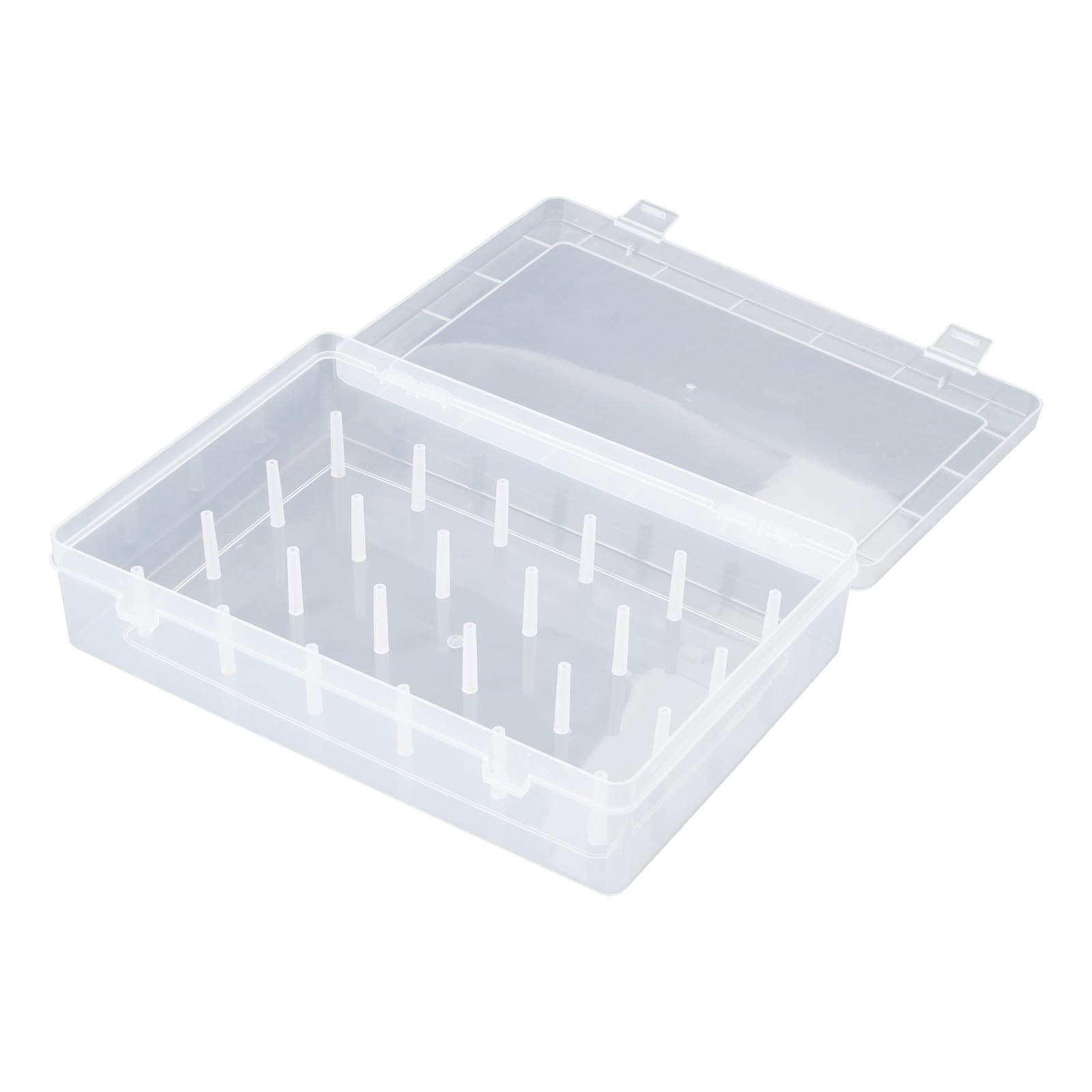 Tfaoys Clear Thread Spool Box 42 Spools Thread Spool Organizers Bobbin Storage Case For Small Large Sewing Container