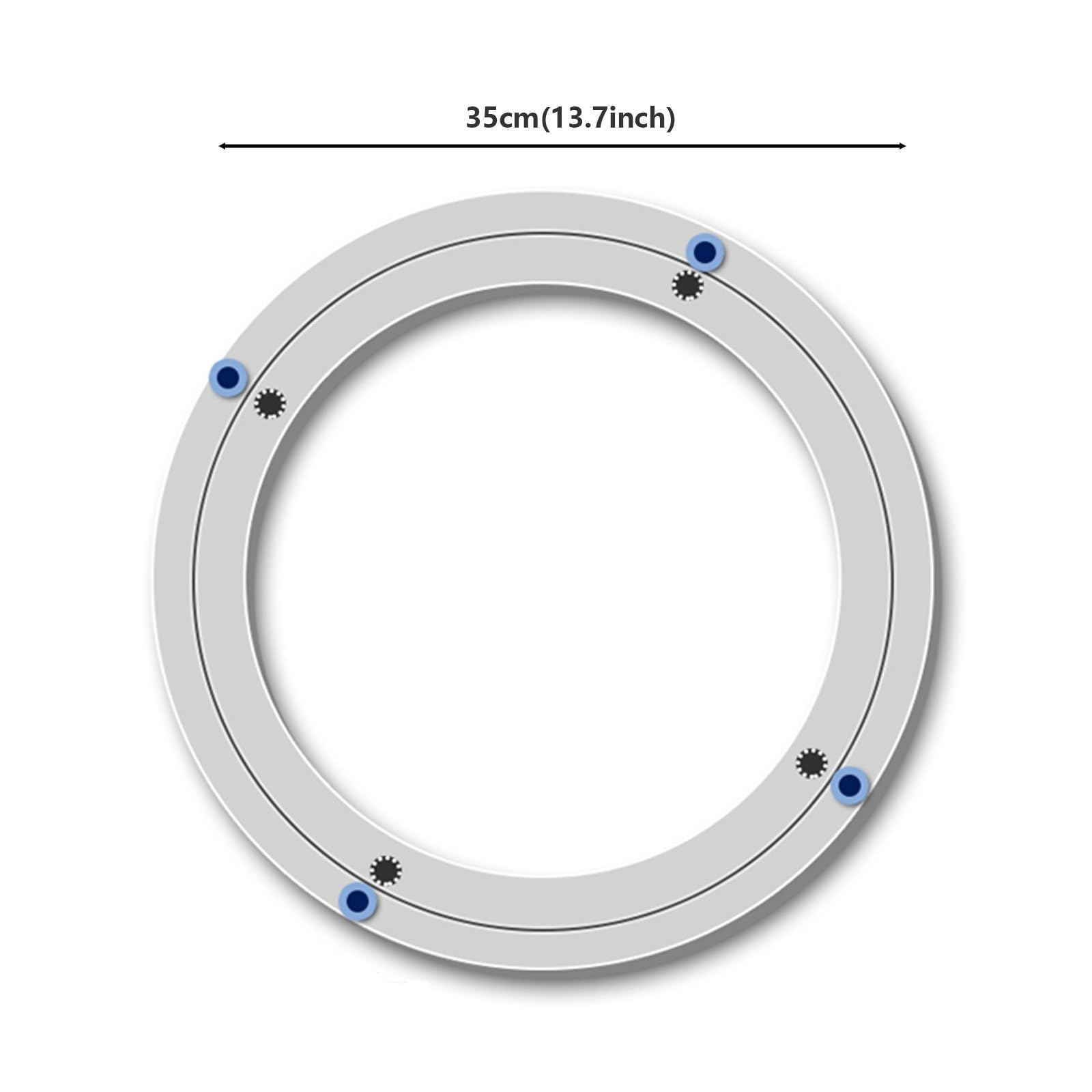 Dining Table Turntable Bearing Aluminum Alloy Round Table Wooden Turntable Glass Table Track Rotating Base Non-Slip(35 cm (13.7 inch))