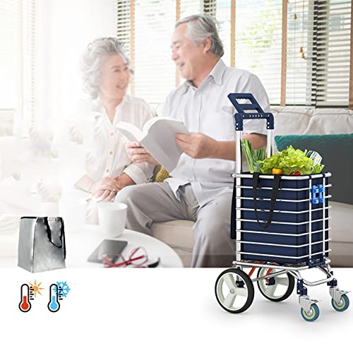 SKIITOON Einkaufstrolley Treppensteiger Mit 4 Räder,Klappbarer Leichter Einkaufswagen, Aluminium Einkaufstrolley… – Bild 3