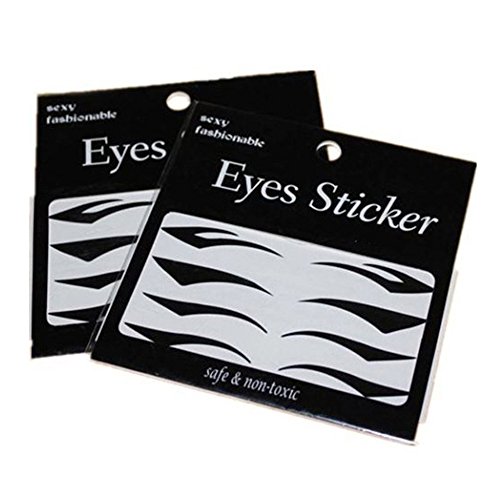 JXULE 4 Styles Temporary Instant Tattoo Transfer Eyeshadow Eyeliner Eyes Sticker ( 10 Sheets )