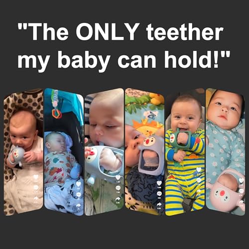 Image of Smily Mia Baby Teething Toys for 0-6Months, Penguin Teethers for Babies 3-6Months | Hand Teether for 0-6M |Teething Mittens for Teething Relief, Baby Pacifier |New Born Essentials, 2Pack