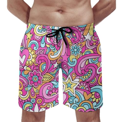 Maillot de bain séchage rapide imprimé étoiles pour homme actif