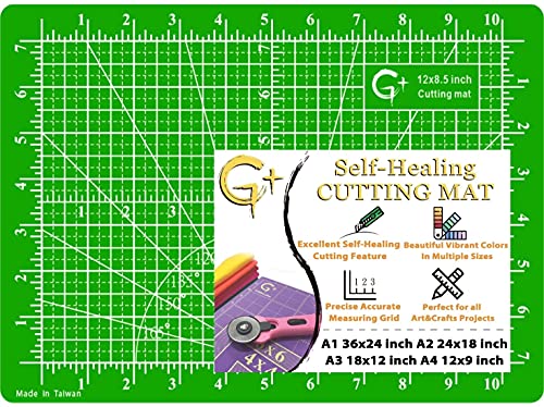 G+ Self Healing Cutting Mat Small 9 x 12" for Professional Modelers; Double-Sided Cutting Board for Gundam Model Building, Rotary Cutting, Painting, A Great Hobbyist Supplies Cutting mat