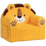 ALIMORDEN Animal Kids Chair, Ultra-Soft Comfy Toddler Sofa Chair, Cute Animal-Shaped Design Toddler Couch, Lightweight Birthday for Baby Boys & Girls (Lion)