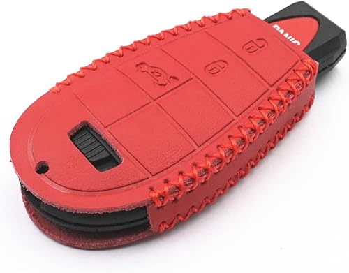 Miniatura 10 de WFMJ Funda de cuero inteligente con 5 botones para llavero Chrysler 300 Dodge Durango Challenger Journey Charger Grand Caravan Negro M
