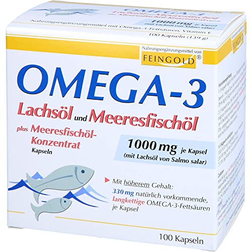 Omega 3 Lachsöl und Meeresfischöl Kapseln