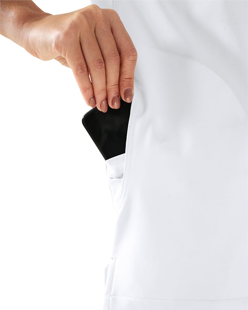 CLINIC DRESS Schlupfkasack I kaere I Damen-Kasack Pflege Arbeitskleidung I Stehkragen | Länge ca. 70 cm | Kurzarm I Industriewäsche geeignet | bis 75 Grad waschbar |
