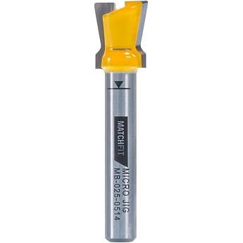 Microjig Matchfit MB-025-0514 Dovetail 1/4-Inch Shank 14 x 1/2-inch Router Bit