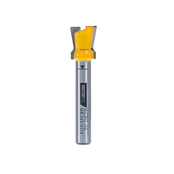 MICROJIG Matchfit Dovetail Router Bit 14 Degree x 1/2-inch 1/4-inch Shank, Woodworking Tools, MB-025-0514