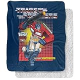 Transformers Optimus Prime Silky Touch Sherpa Back Super Soft Throw Blanket