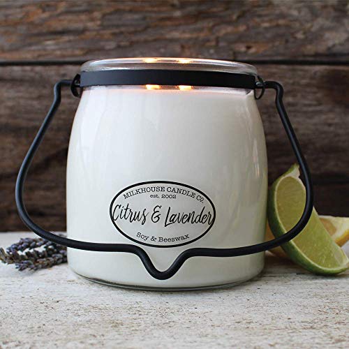 Milkhouse Candle Company MLK-CitLav-Butter-16 Candles, 16 oz, 16 Ounce