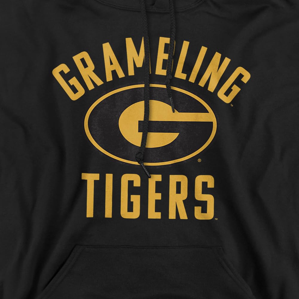 Grambling State University Official One Color Logo Unisex Adult Pull-Over Hoodie,Black, X-Large