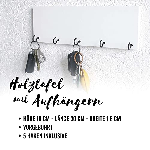 Interluxe Leinengarderobe - Hundegarderobe - Hunde Garderobe Leinenparkplatz Schild mit Wandhaken für Leinen Halsbänder Geschirre und Hundezubehör