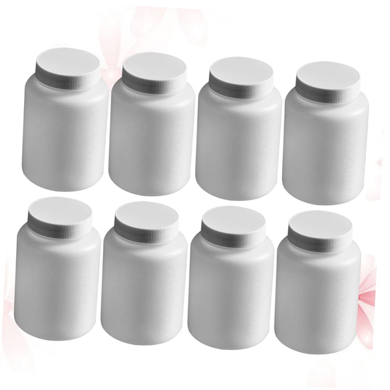 CIYODO Wide Mouth Liquid Bottle Set 8pcs 500ml Bottle for Lab Safe Plastic Storage for Chemicals
