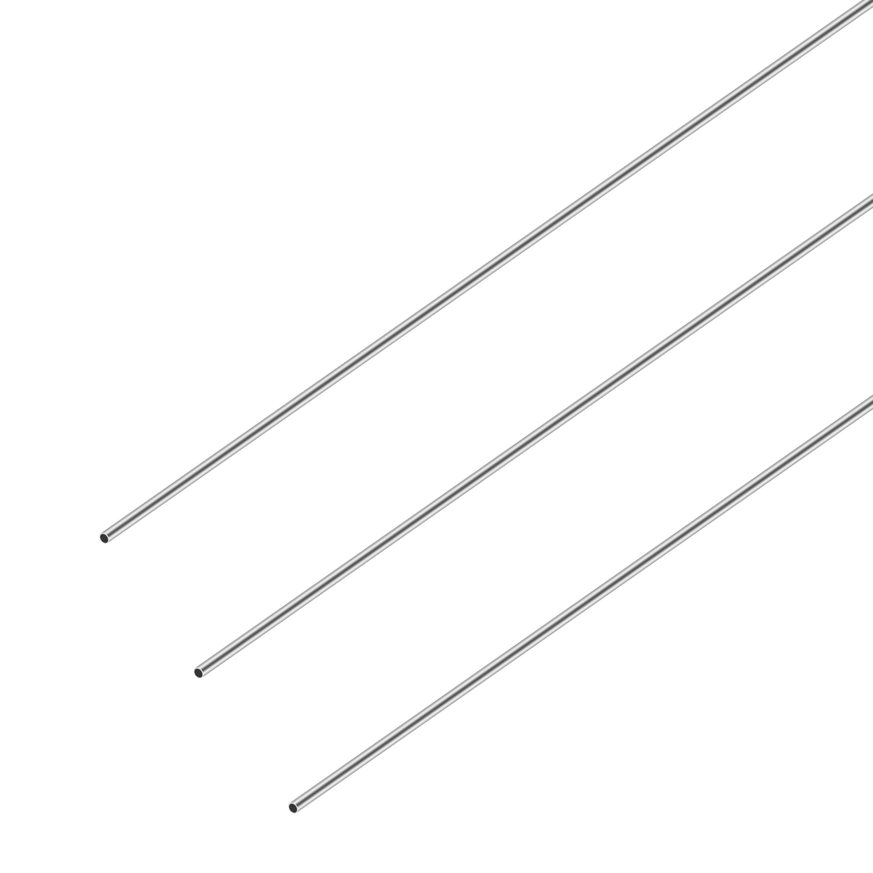 Imeistek 304 Stainless Steel Round Tube, 3Mm Od X 0.3Mm Wall Thick 300Mm Length Seamless Metal Straight Tube Industrial Straight Round Pipe (3Pcs)