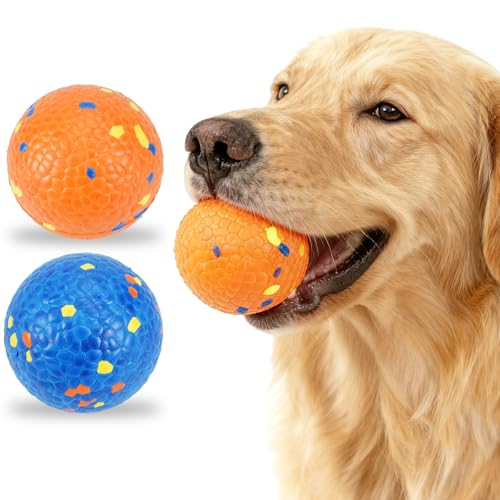 Dog Balls Tennis balls for Dogs, Interactive Dog Toys for Aggressive Chewers ,Indestructible Dog Toy to Keep Them Busy, Puppy Chew Toys for Teething, Durable Dog Ball for Medium Large Dog (2.9")