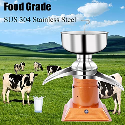 Minneer Electric Milk Cream Centrifugal Separator/Golden Plug 21Gal/H 80L/H 110V Usa/Canada Make Cream Butter Milkshake Separator For Goats Cows Milk All Metal Parts(Golden) #TOP4
