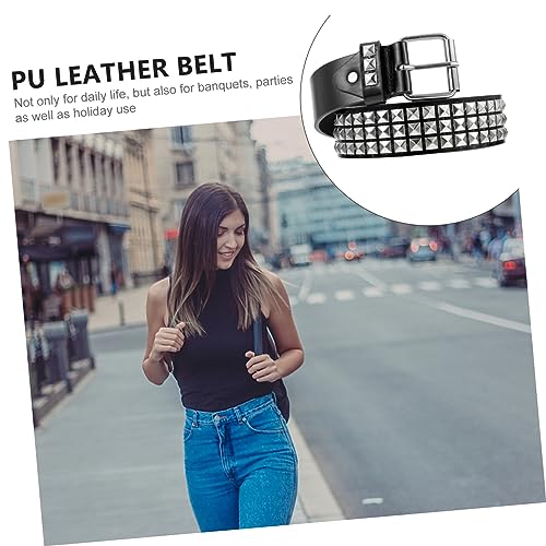 NOLITOY 1pc Studded Belts for Men Fashion Rivet Belt Light Easy to Carry Decorative Waistband3