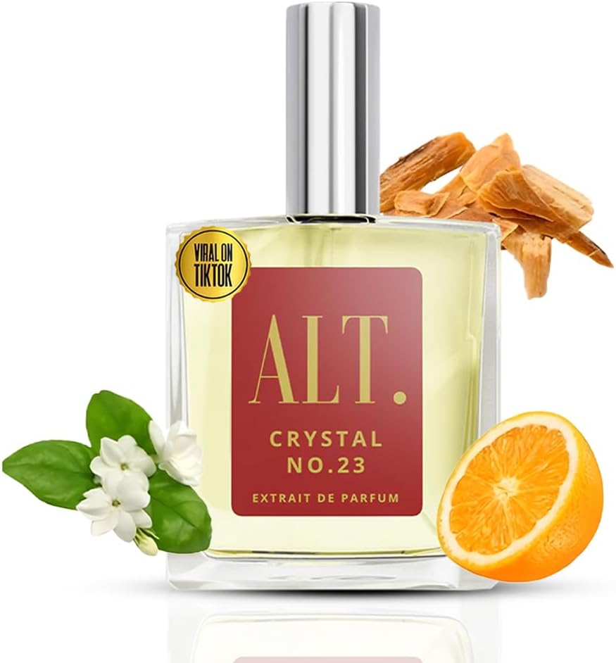 ALT. FRAGRANCES Crystal No. 23 – Inspired by Baccarat Rouge 540, Unisex Perfume, Extrait de Parfum, Long Lasting Perfume for Men & Women with Jasmine, Amberwood & Cedar Notes, 100ml