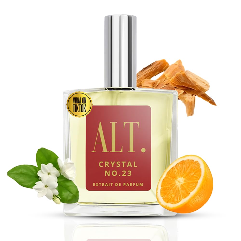 ALT. FRAGRANCES Crystal No. 23 – Inspired by Baccarat Rouge 540, Unisex Perfume, Extrait de Parfum, Long Lasting Perfume for Men & Women with Jasmine, Amberwood & Cedar Notes, 100ml