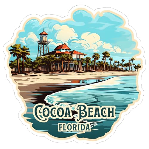 Cocoa Beach Florida Sticker 4 Inch Ocean Coastal Travel Souvenir