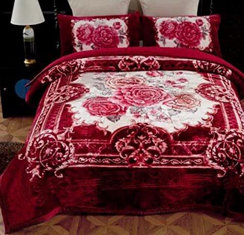 Super Soft Cloudy Double Bed Blanket for Heavy Winter , 2 Ply Mink Blanket King Size with a Fancy Bag Packing - 4 Kg (Pack of 1)