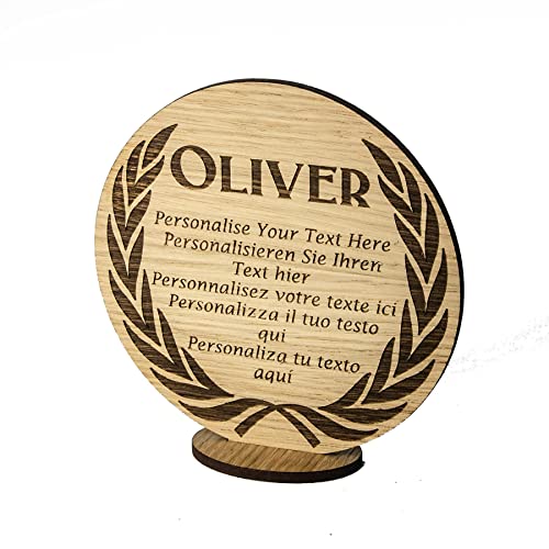 Trofeo Deportivo, Recuerdo Personalizado, Madera, Grabado