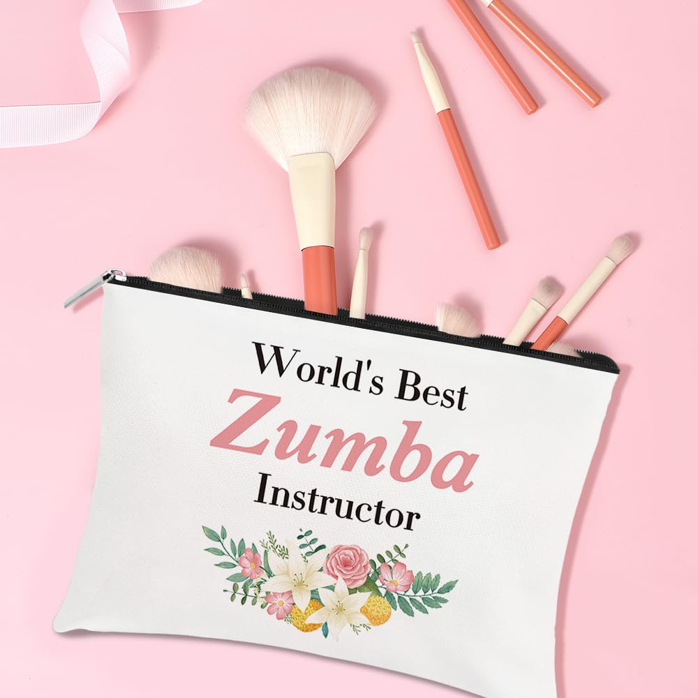 World's Best Zumba Instructor Makeup Bag,Makeup Bag Zumba,Zumba Teacher Gift,Zumba Dance Teacher Appreciation Gifts,Best Zumba Instructor Gifts,Zumba Gifts for Women,Zumba Instructor Cosmetic Bag - Image 4