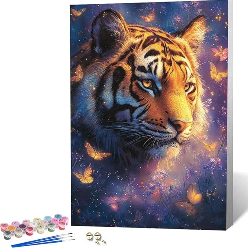 �������G �� Paint by Numbers �� �y�C���g�o�C�i���o�[, ��l�p�����h��G�L�����o�X�N���t�g �u���V�ƃA�N�����G�̋��, �I�t�B�X �C���e���A ���r���O����, �����ւ̃M�t�g 40x50 cm -zjn2604V9