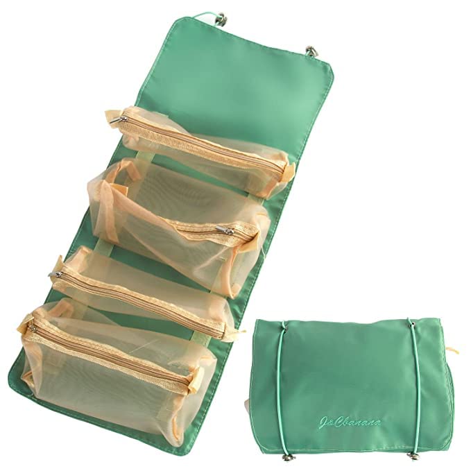 PB SHOP Hanging RollUp Makeup Bag,4in1 Foldable Toiletry Bag for