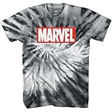 Marvel Classic Logo Adult Tee Graphic T-Shirt for Men Tshirt Clothing Apparel (White and Black...