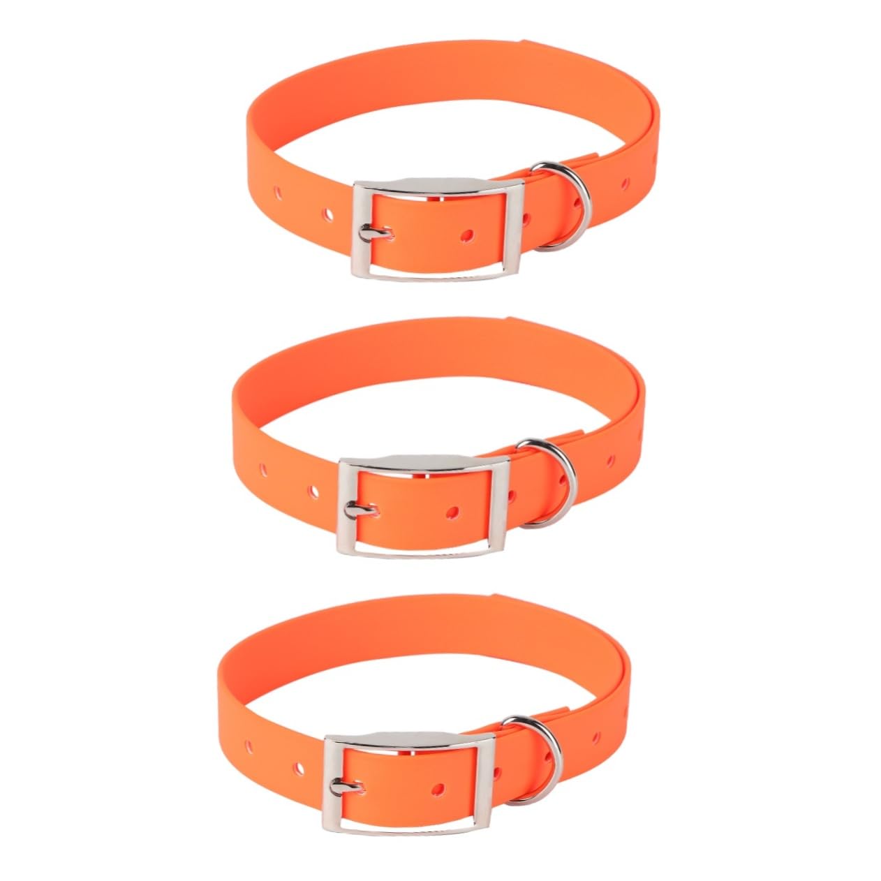 Collier pour chien étanche PVC orange SUPVOX : accessoire ajustable petit et moyen chien