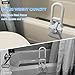 Wishtofly Bathtub Safety Rail, Heavy Duty Bath and Shower Grab Bar for Seniors and Elderly, Safety Assistance Bathtub Handle with Adjustable Clamp, Fits Tub Width 3 to 7 Inches, Supports Up to 300lbs