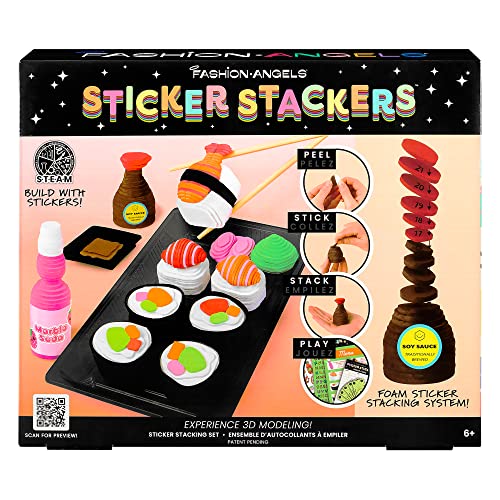 Fashion Angels Sushi Sticker Stackers - Steam 3D Modeling Foam Sticker Craft Kit - Kids Play Kitchen Food Set, Sushi Pretend Food - Ages 6 And Up. #TOP1