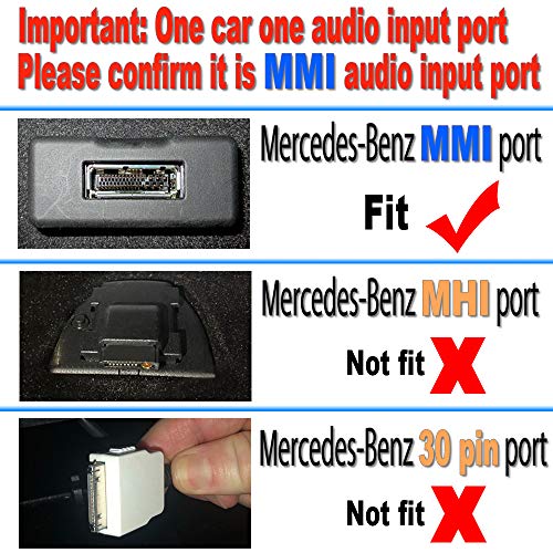 Yoper Bluetooth Kit Compatible With Mercedes-Benz Mmi Car Interface Adapter Iphone Android Ipod Integration Music Aux Connector #TOP1