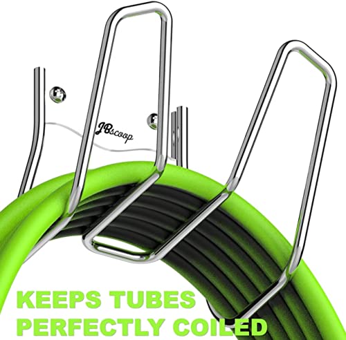 JBscoop Garden Hose Holder 2 Sets, Garden Hose Hanger Wall Mount for Water Hose, Extension Cords, Air Compressor Hose - Thumbnail 3