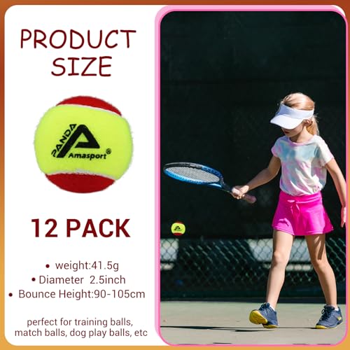 AMA SPORT Raqueta de Tenis Infantil 17" Azul con 12 Pelotas miniatura 6