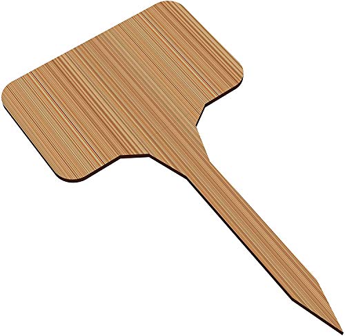 50 Bamboo Plant Labels In Gift Box (T-Type) - Wooden Plant Tags - Wood Cheese Markers #TOP3