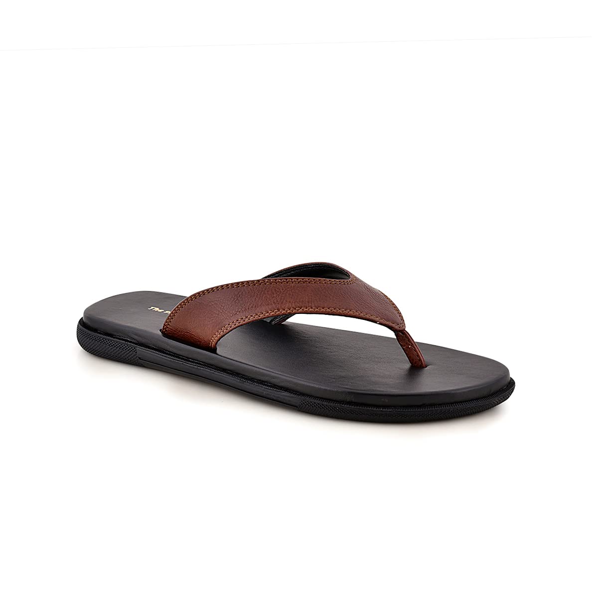 The Shoe Code Ethnic Leather Slipper | Miami Brown Leather Slipper For Men | Flip Flops | Daily Use Outdoor Indoor Formal Office Home Ethnic Casual Wear