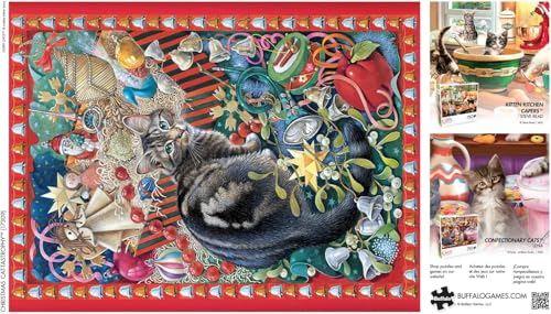 Buffalo Games - Christmas Cat-tastrophy - Rompecabezas para adultos de 750 piezas | Tamaño terminado 24 x 18 pulgadas, tablero reciclado, incluye póster miniatura 5