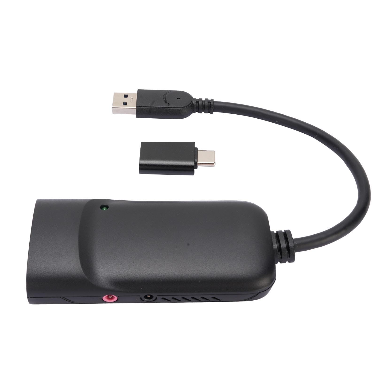 Ejoyous Adattatore 2K da USB 3.0 a Interfaccia Multimediale Ad Alta Definizione, Convertitore Audio Video ABS con Ingresso Microfono, Supporto per Estendere le modalità Mirror per la Modifica di