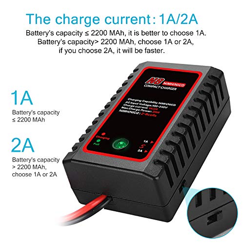 Nimh/Nicd Battery Charger For 2-8S Nimh/Nicd Battery Packs With Standard/Mini Tamiya Connector Rc Charger For Rc Hobbies Charging Current 1000Ma/2000Ma #TOP3