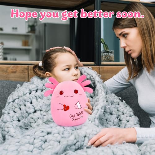 Get Well Soon Axolotl Plush, Pink Axolotl Get Well Soon Gift for Kids Women - Image 3