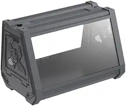 Ｂｅｓｇａ Terrário de répteis com visão completa de 360 ​​graus, caixa de alimentação para aranhas saltadoras e lagartixas-leopardo, Cinza 35x25.5x22cm