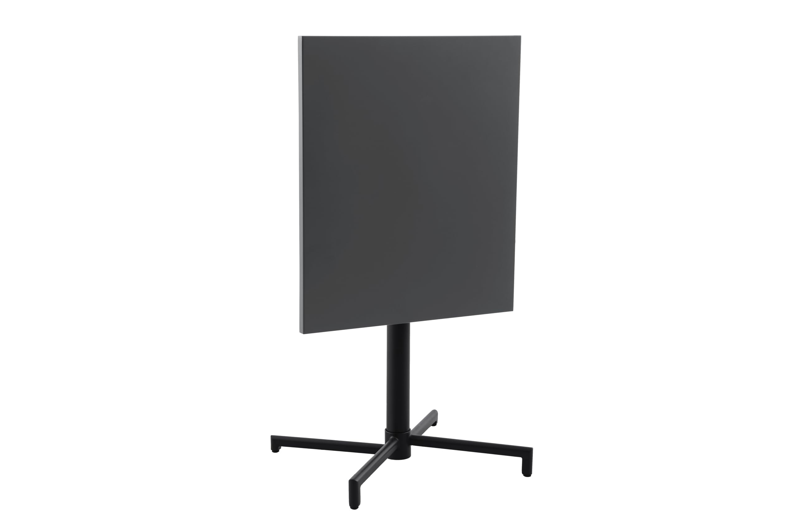 METRO Professional Tavolo Bistrot Pieghevole Aveiro, Acciaio con Stampa Effetto Legno, 60 x 70 cm, Rettangolare, Grigio Scuro e Nero